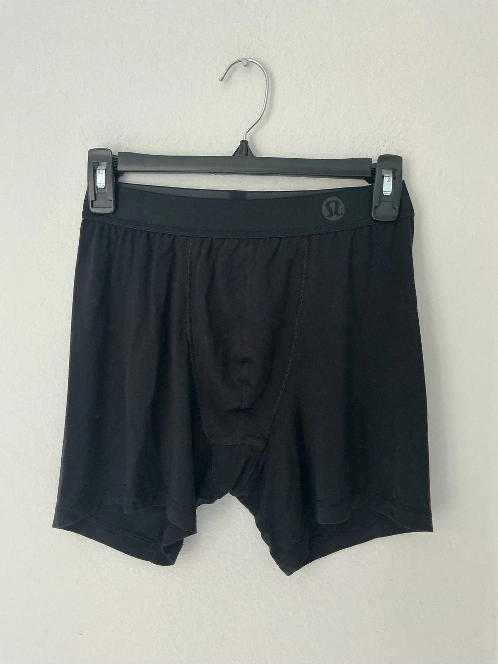 lululemon athletica Men’s Black Boxer Briefs with Logo Waistband